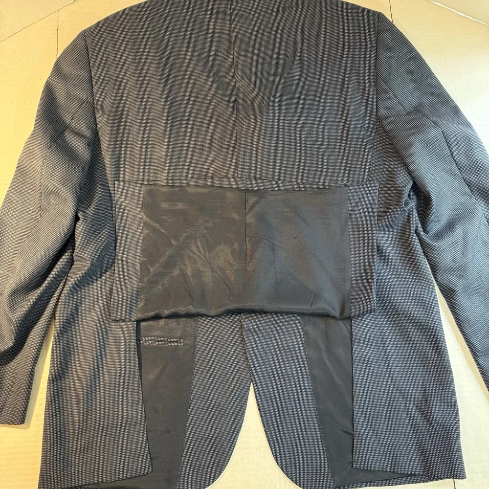 Loro Piana Mens 46L 100% Wool Blazer Made in Italy Blue Quiet Luxury Designer